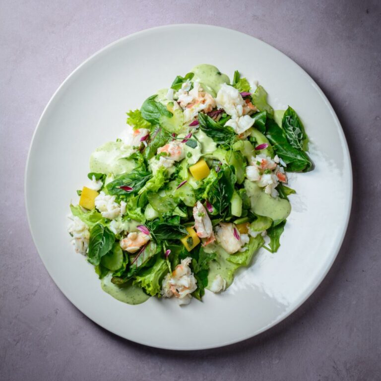 salad with king crab
